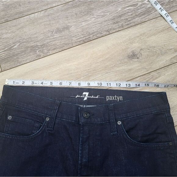 7 For All Mankind Paxton men's dark blue wash jeans - Picture 6 of 11